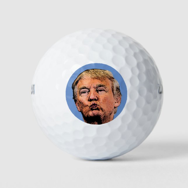 DONALD TRUMP KISS Golf Balls (Front)
