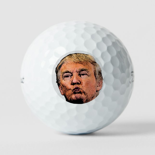 DONALD TRUMP KISS GOLF BALLS CHRISTMAS GIFT  (Front)