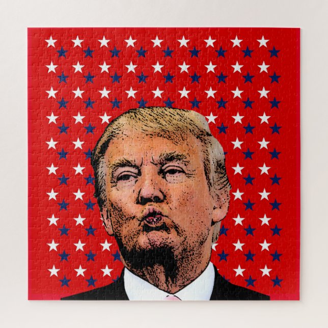 DONALD TRUMP KISS JIGSAW PUZZLE DIFFICULT (Vertical)
