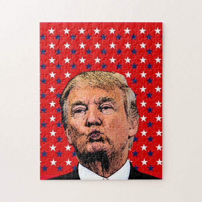 DONALD TRUMP KISS JIGSAW PUZZLE EASY (Vertical)