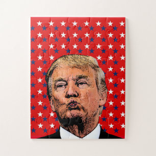 DONALD TRUMP KISS JIGSAW PUZZLE EASY
