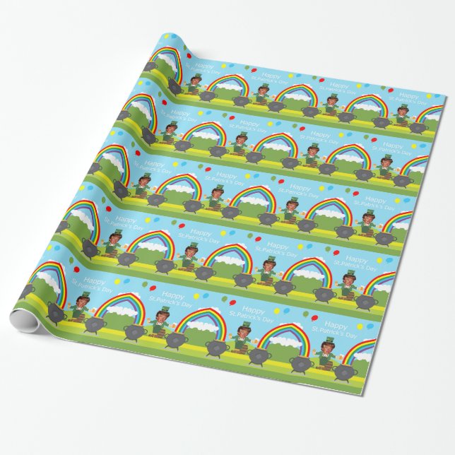 donald trump leprechaun wrapping paper (Unrolled)