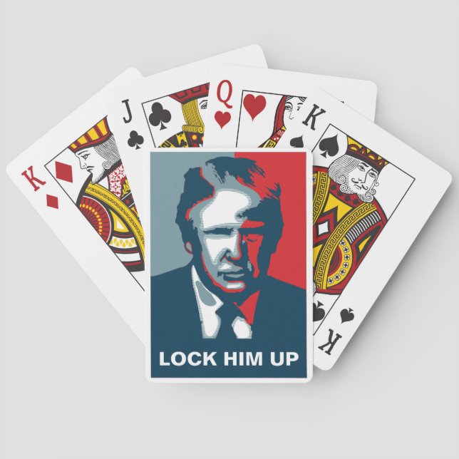 Donald Trump Lock Him Up Playing Cards (Back)