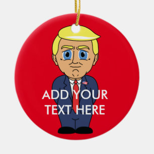 Donald Trump Looking Smug Ceramic Tree Decoration