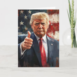 DONALD TRUMP MAGA AMERICAN FLAG CARD