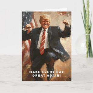 DONALD TRUMP MAGA AMERICAN FLAG CARD
