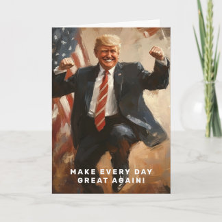 DONALD TRUMP MAGA AMERICAN FLAG CARD