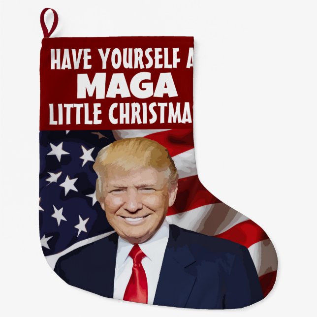 DONALD TRUMP MAGA CHRISTMAS STOCKING (Front)