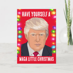 DONALD TRUMP MAGA LITTLE Christmas card