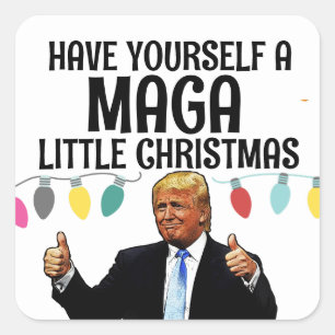 DONALD TRUMP MAGA LITTLE CHRISTMAS STICKERS
