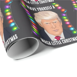  DONALD TRUMP MAGA LITTLE Christmas wrapping paper