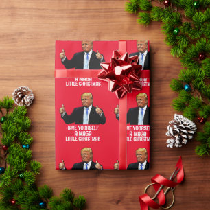 DONALD TRUMP MAGA LITTLE Christmas WRAPPING PAPER
