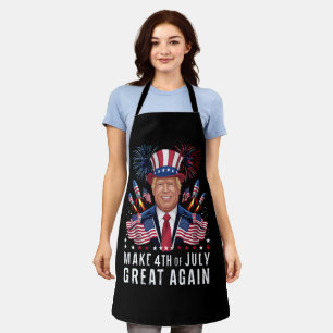 Donald Trump Make 4th Of July Great Again  Apron