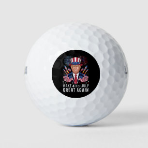 Donald Trump Make 4th Of July Great Again  Golf Balls