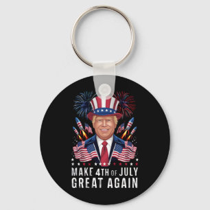 Donald Trump Make 4th Of July Great Again  Key Ring