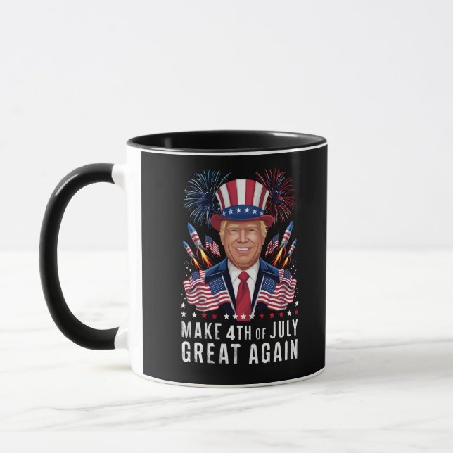 Donald Trump Make 4th Of July Great Again  Mug (Left)