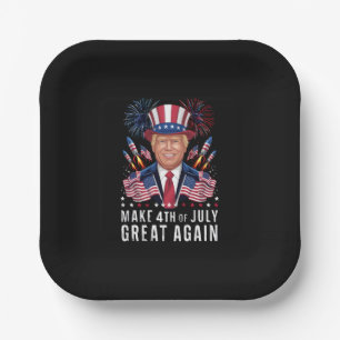Donald Trump Make 4th Of July Great Again Paper Plate