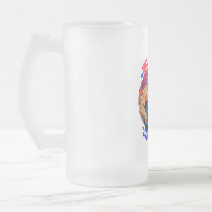 DONALD TRUMP- MAKE AMERICA STRONG AGAIN FROSTED GLASS BEER MUG