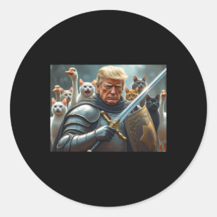Donald Trump Make Cats Safe Again 2024 Debate 1 Classic Round Sticker