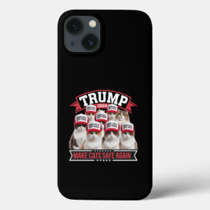 Donald Trump Make Cats Safe Again 2024 Debate iPhone 13 Case