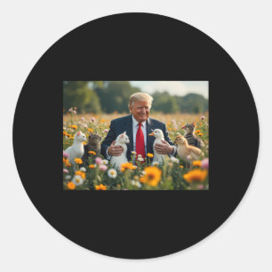 Donald Trump Make Cats Safe Again 2024 Debate Funn Classic Round Sticker