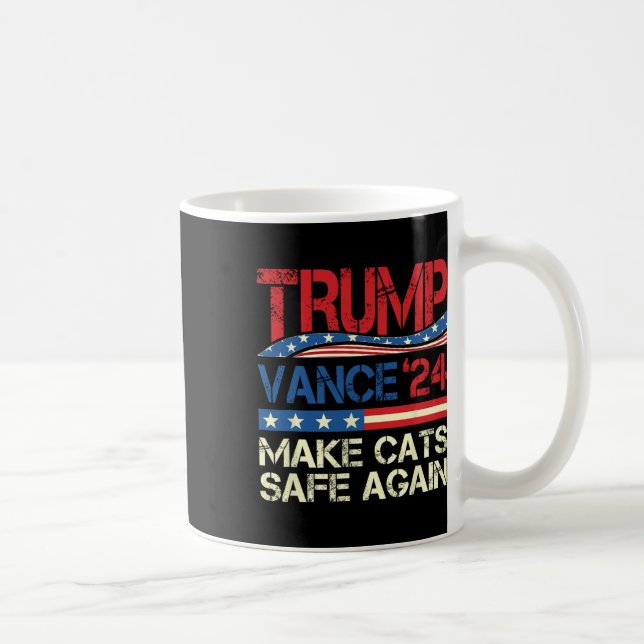 Donald Trump Make Cats Safe Again 2024 Debate Funn Coffee Mug (Right)