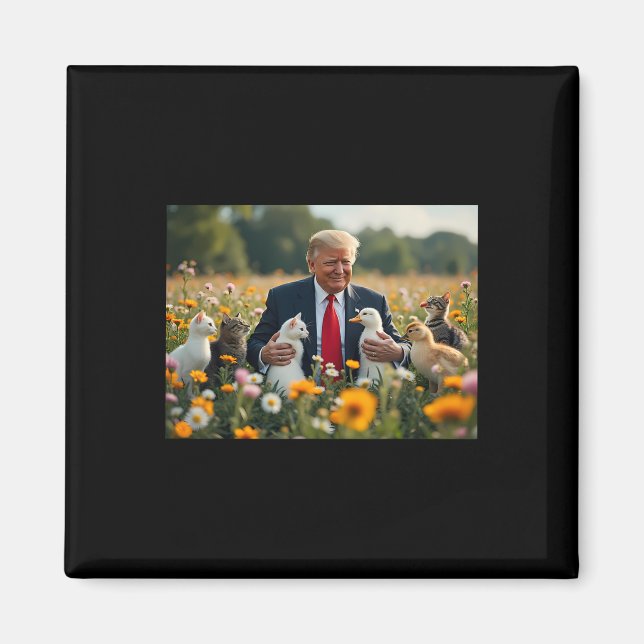 Donald Trump Make Cats Safe Again 2024 Debate Funn Magnet (Front)