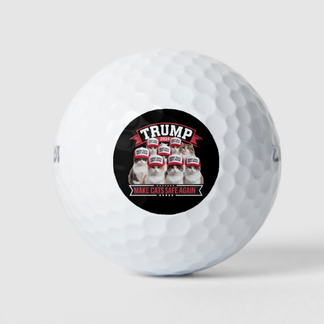 Donald Trump Make Cats Safe Again 2024 Debate  Golf Balls (Front)