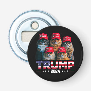 Donald Trump Make Cats Safe Again Red Hat 2024 Bottle Opener