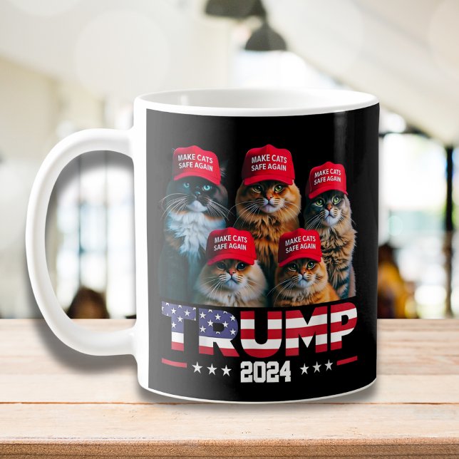 Donald Trump Make Cats Safe Again Red Hat 2024 Coffee Mug (Creator Uploaded)