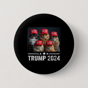 Donald Trump Make Cats Safe Again Red Hat 2024 Deb 6 Cm Round Badge