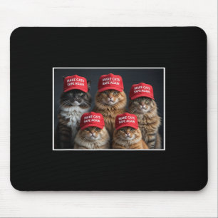 Donald Trump Make Cats Safe Again Red Hat 2024 Deb Mouse Mat