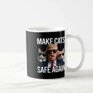 Donald Trump Make Cats Safe Again Red Hat 2024 Det Coffee Mug