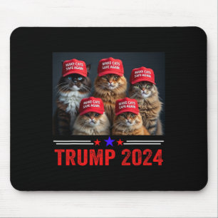 Donald Trump Make Cats Safe Again Red Hat 2024 Det Mouse Mat