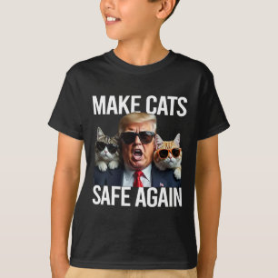 Donald Trump Make Cats Safe Again Red Hat 2024 Det T-Shirt