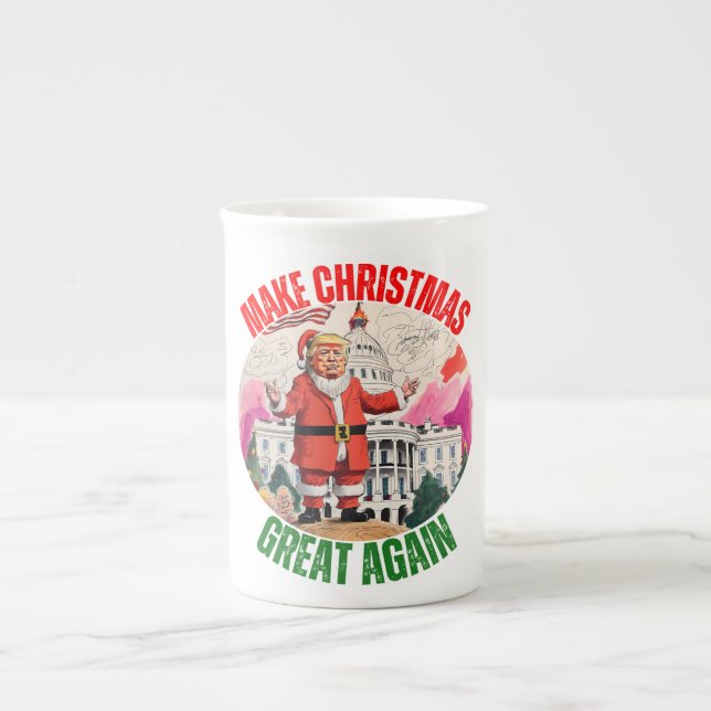 DONALD TRUMP - MAKE CHRISTMAS GREAT AGAIN BONE CHINA MUG (Front)
