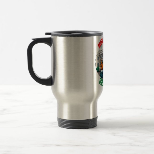DONALD TRUMP - MAKE CHRISTMAS GREAT AGAIN TRAVEL MUG (Left)