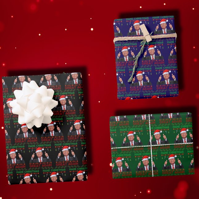 Donald Trump Make Christmas Great Again Wrapping Paper Sheet (Creator Uploaded)