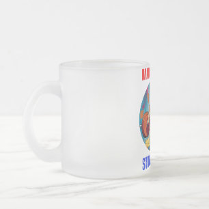 DONALD TRUMP - MAKE CHRISTMAS STRONG AGAIN FROSTED GLASS COFFEE MUG
