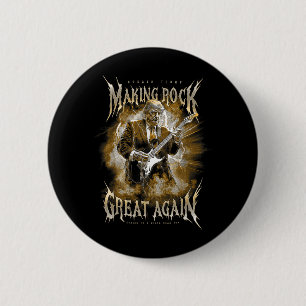 Donald Trump Making Rock Music Great Again Vintage 6 Cm Round Badge
