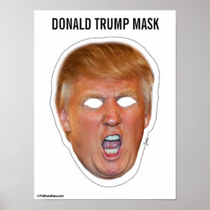 Donald Trump Mask Cutout Poster