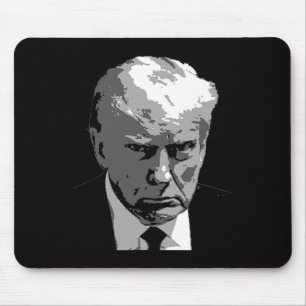 Donald Trump Mean Mug Shot Mouse Mat