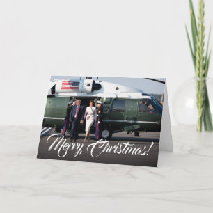 Donald Trump & Melania Military Christmas Greeting Holiday Card