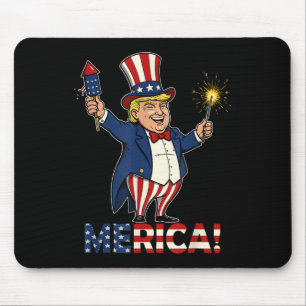 Donald Trump Merica 4th Of July Fireworks Patrioti Mouse Mat