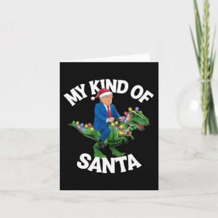 Donald Trump Merry Christmas Dinosaur Xmas T-rex  Card