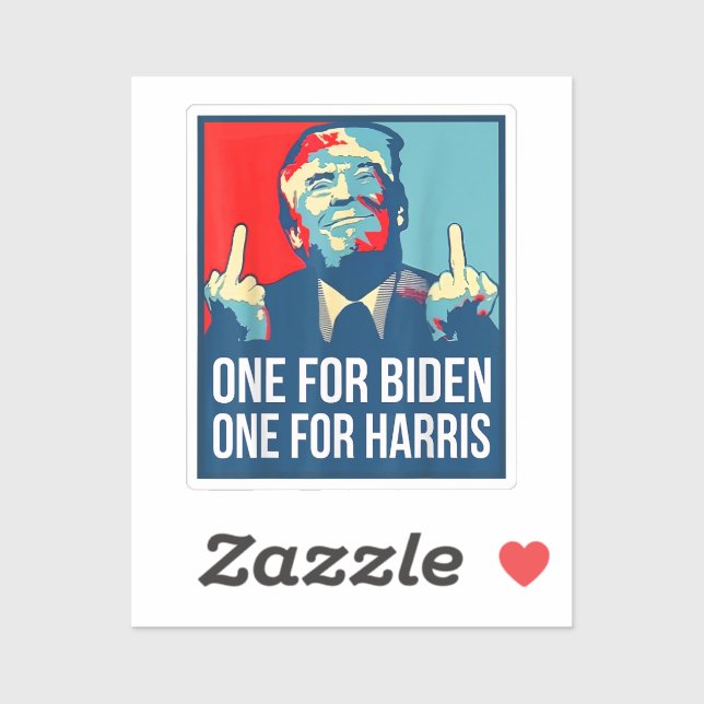 Donald Trump Middle Finger Biden Harris America Re (Sheet)
