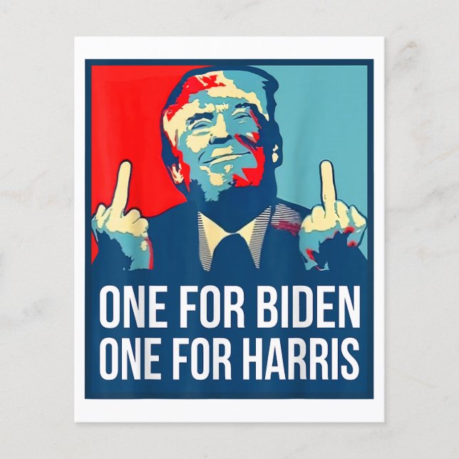 Donald Trump Middle Finger Biden Harris America Re (Front)