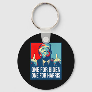 Donald Trump Middle Finger Biden Harris America Re Key Ring