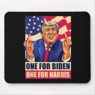 Donald Trump Middle Finger Biden Harris America Re Mouse Mat