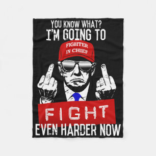 Donald Trump Middle Finger Flipping Off Pro Republ Fleece Blanket